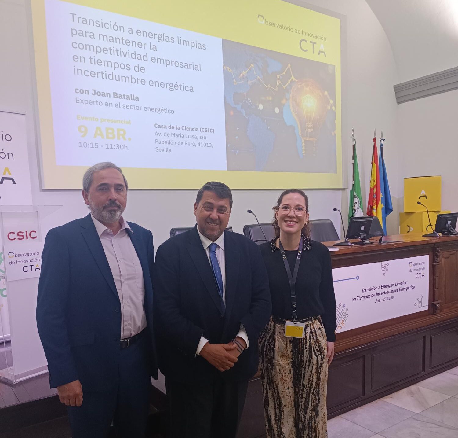 AGERAR PLUS, presente en el evento sobre transición energética del Observatorio de Innovación de la CTA celebrado en Sevilla
